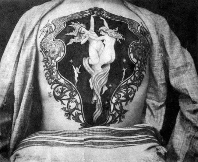 Роскошные татуировки Викторианской эпохи: херувимы, драконы и гербы 35