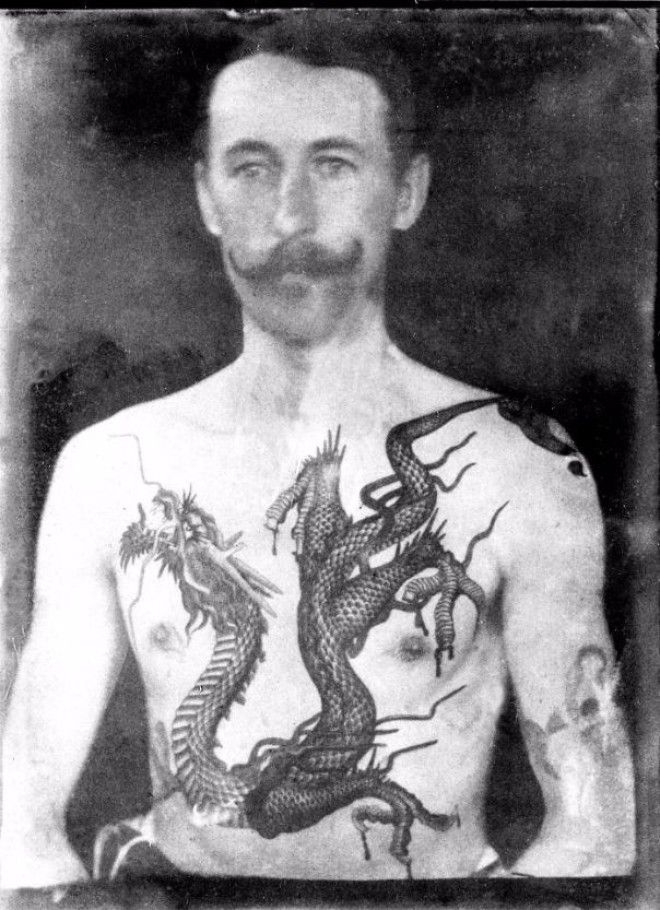 Роскошные татуировки Викторианской эпохи: херувимы, драконы и гербы 33