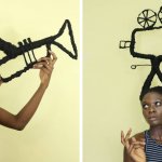 20 забавных скульптур от африканской художницы, которые она сделала из собственных волос