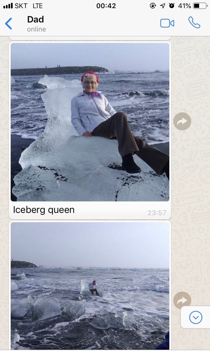 Бабуля увидела на берегу трон из льдины и решила на нём попозировать. Вот только Посейдон был против 27