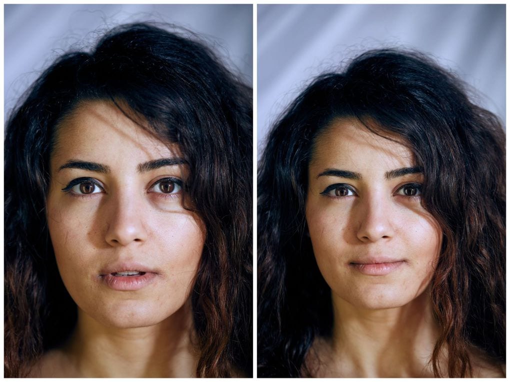 Фотограф сравнил, как выглядят лица людей, когда они позируют в одежде и без неё 89