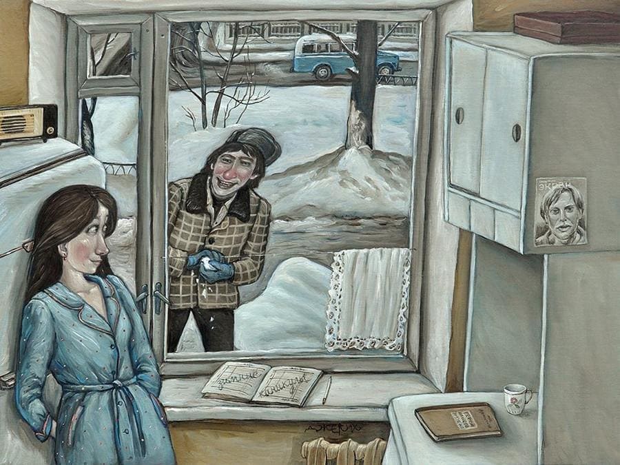 27 ироничных рисунков о родной атмосфере советских будней от украинской художницы 100