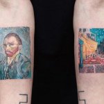 Шедевры мирового искусства на татуировках Эвы Карабудак