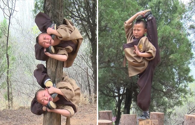 Изнурительные тренировки подрастающих монахов Шаолинь 25