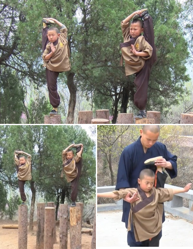Изнурительные тренировки подрастающих монахов Шаолинь 31