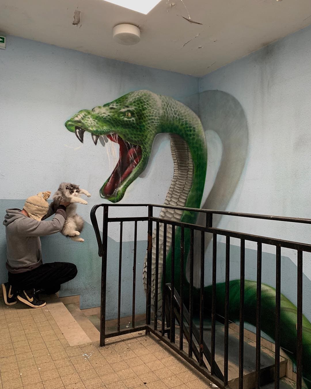 18 граффити от французского мастера, чьи змеи, скорпионы и динозавры выглядят живее всех живых 57