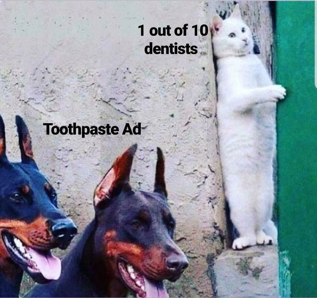 15 шуток с мемом «9 из 10 стоматологов», который понятен каждому, кто хоть раз смотрел рекламу 63