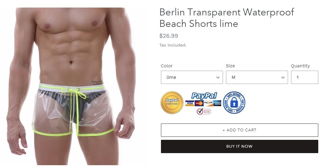 Модный бренд выпустил мужские прозрачные шорты и предлагает два способа ношения: скромный и посмелее 32