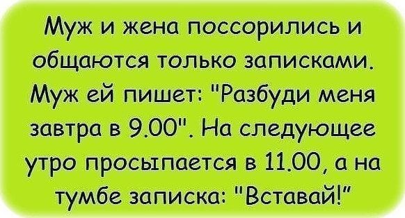 Веселые анекдоты о настоящих семейных отношениях 42