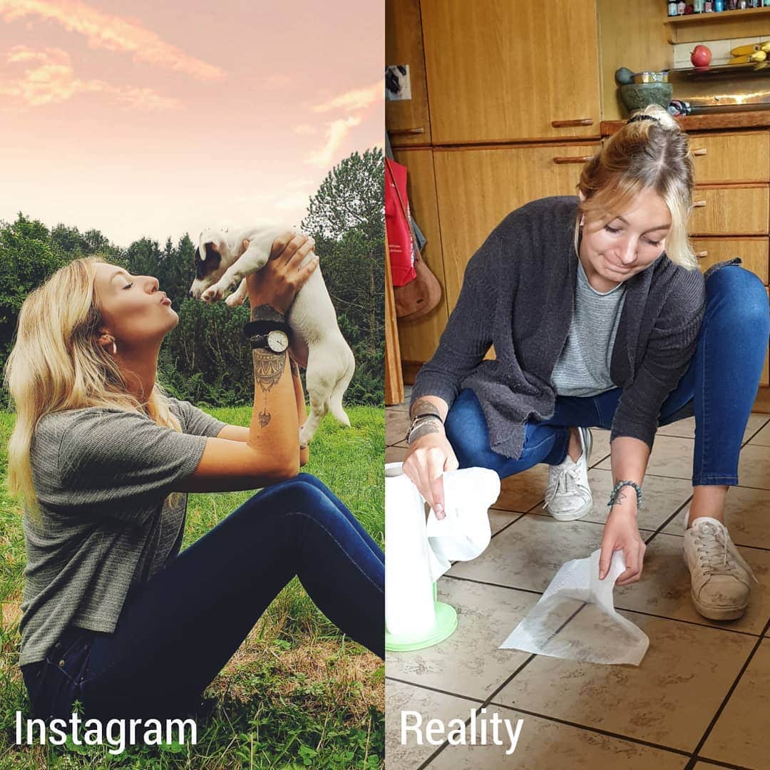 Девушка из Швейцарии с юморком сравнивает обычную жизнь и то, какой её показывают в Инстаграме 54