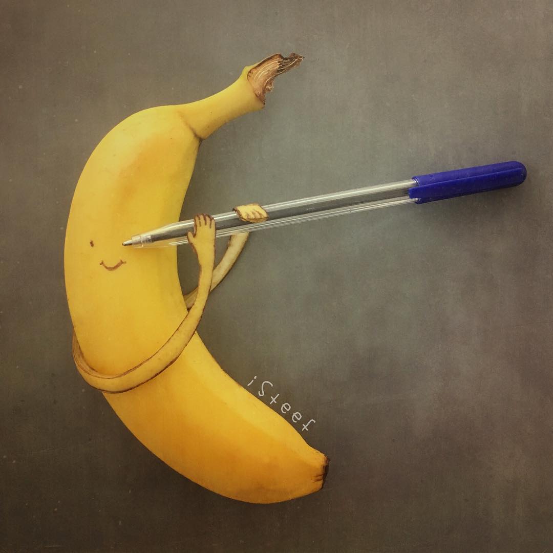 Голландский художник рисует на бананах 108