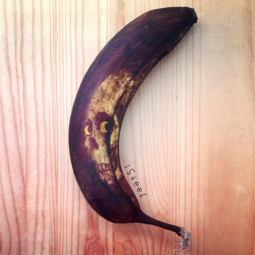 Голландский художник рисует на бананах 110