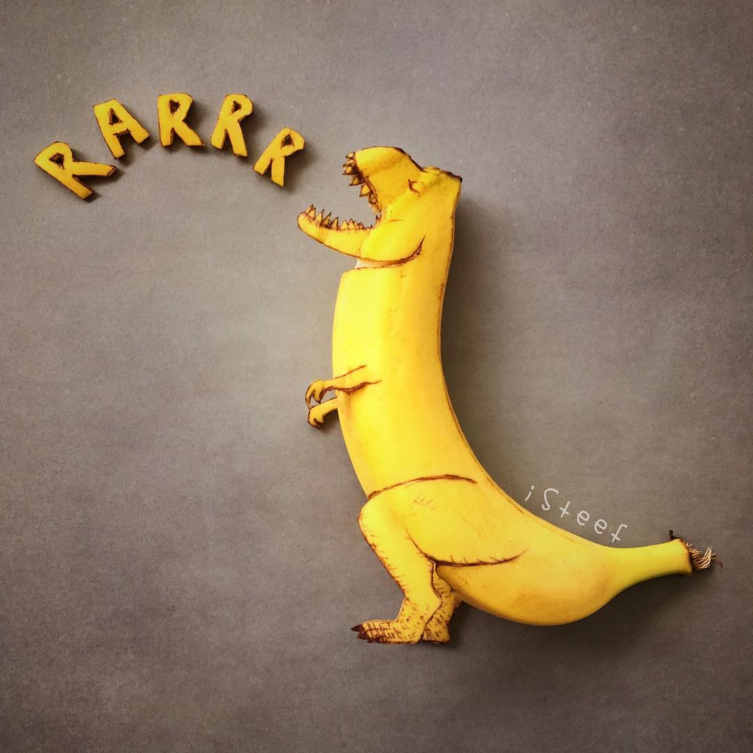 Голландский художник рисует на бананах 125