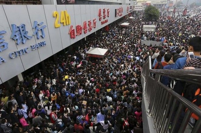 20 шокирующих фотографий, показывающих, как в Китае много людей 45