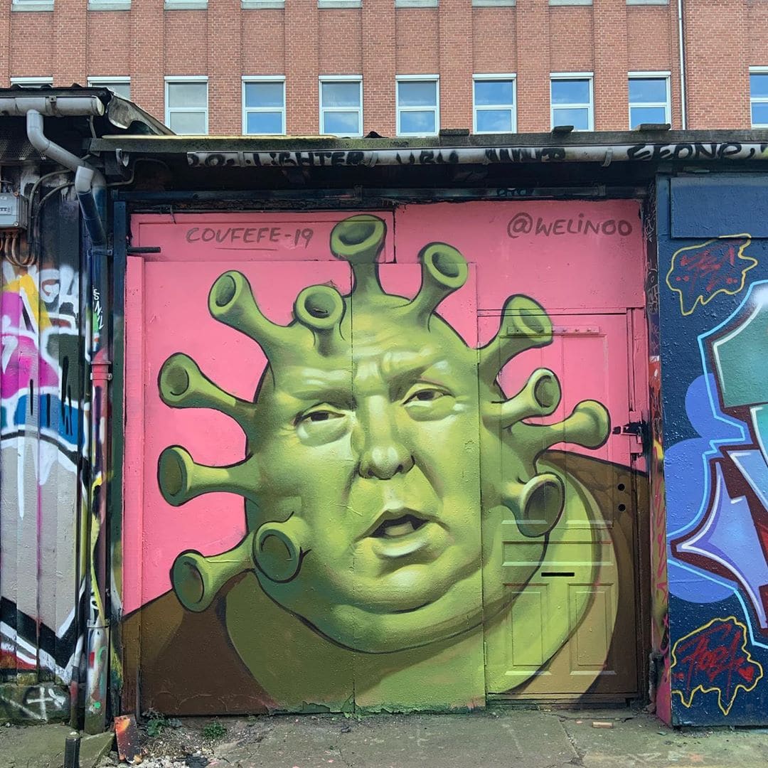 Даже стены говорят о карантине: уличные художники из разных точек мира посвящают граффити коронавирусу 71