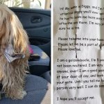 Мужчина спас собаку, на шее которой обнаружил записку. Там был не адрес хозяина, а его грустная история