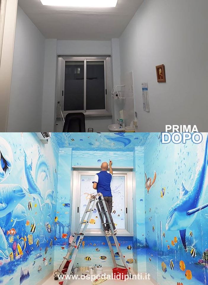 Художник расписывает больницы, чтобы поддержать пациентов и врачей. Скучные стены превращаются в сказочный мир 85