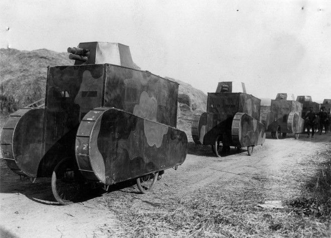 1928г Картонные немецкие танкимуляжи на учениях