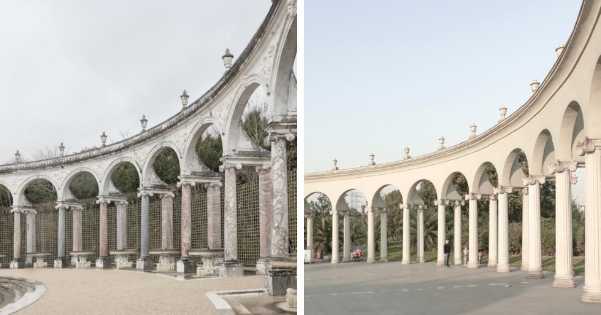 Фотограф совмещает снимки реальных Парижа и Венеции с их копиями в других странах. И где что — понять сложно 68